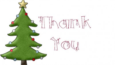 402x226 Printable Christmas Thank You Card