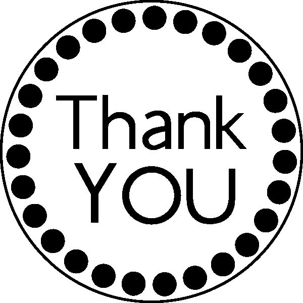 Thank You Clipart Black And White