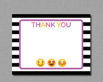 340x270 Emoji Thank You Note Etsy