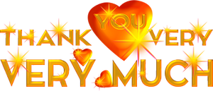 300x129 Thank You Emoticon Thank You Very Much Golden 2 By Exostock