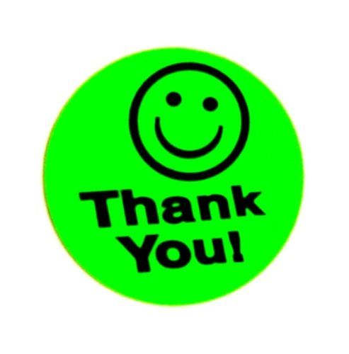 493x500 500 Big Green Thank You Smiley Label Sticker Best Price 1 12