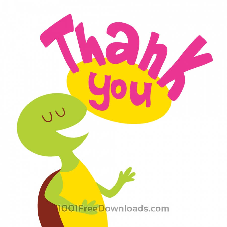 900x900 Free Vectors Turtle Says Thank You Animals