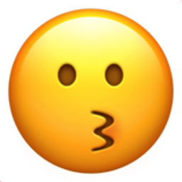 256x256 Kissing Face Emoji U 1f617