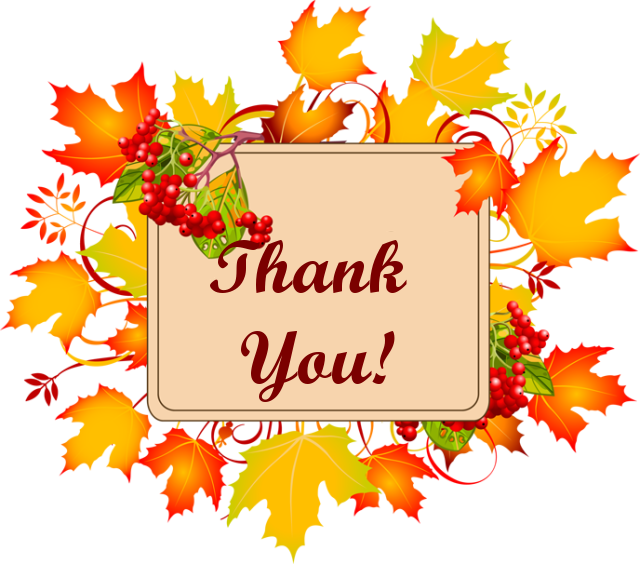 640x564 Autumn Thank You Clipart