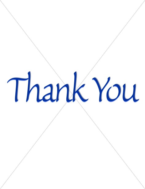 472x612 Simple Blue Thank You Thank You Word Art