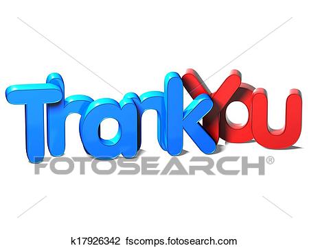 450x362 Clip Art Of 3d Word Thank You On White Background K17926342
