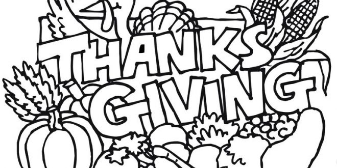 660x330 Thanksgiving Coloring Pages Clip Art Pages Thanksgiving Blessings