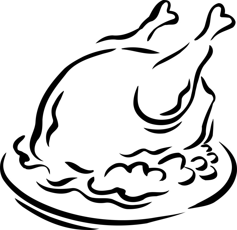 830x805 Thanksgiving Dinner Clip Art Black And White 101 Clip Art