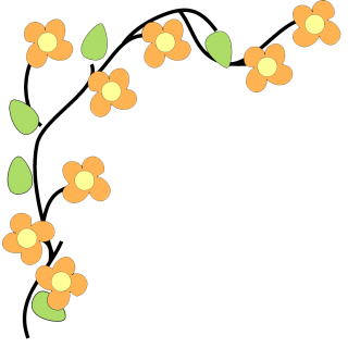 320x320 Flower Border Free Clip Art Image