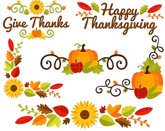 340x270 Happy Thanksgiving Border Clip Art