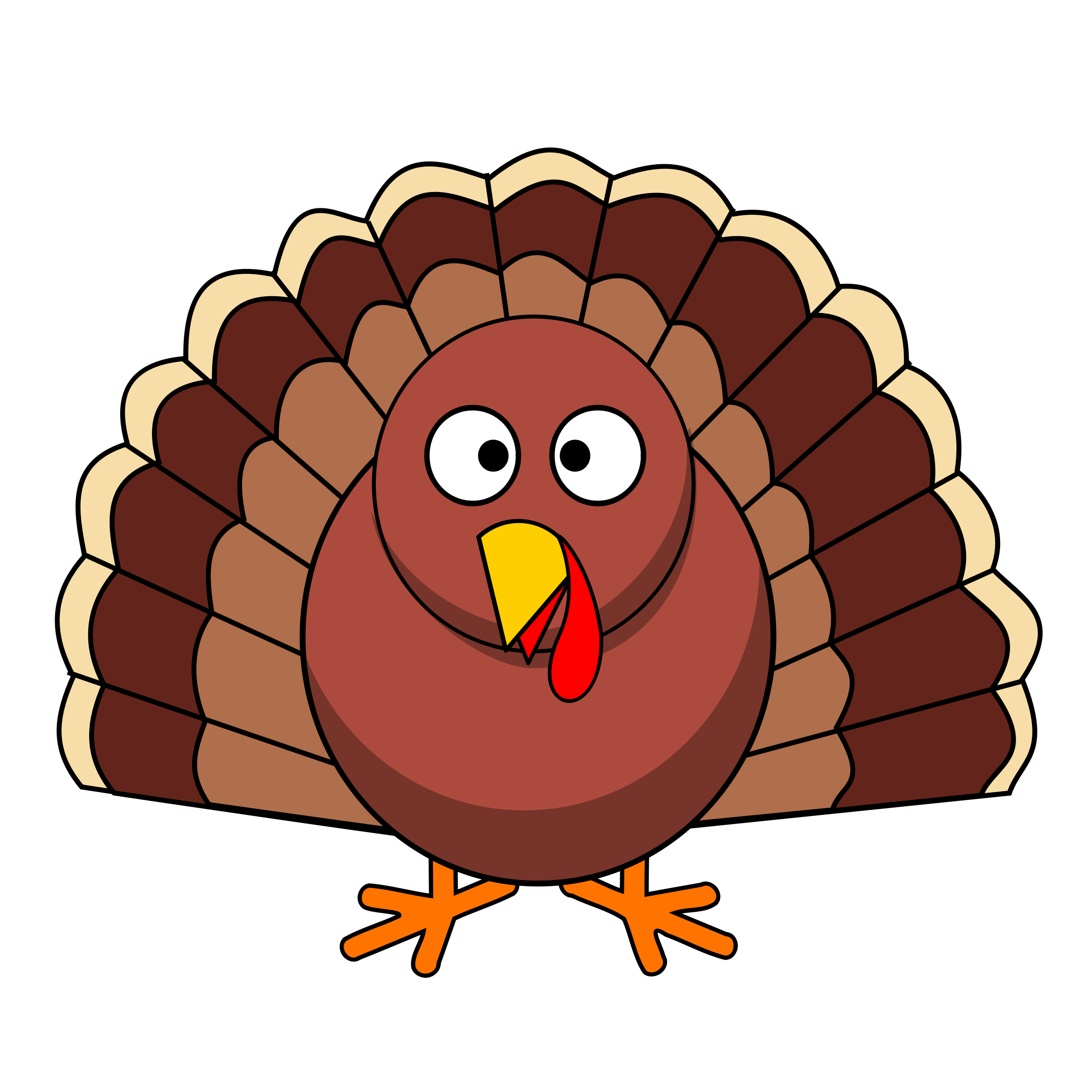 2400x2400 Thanksgiving Turkey Clip Art Borders Happy Thanksgiving