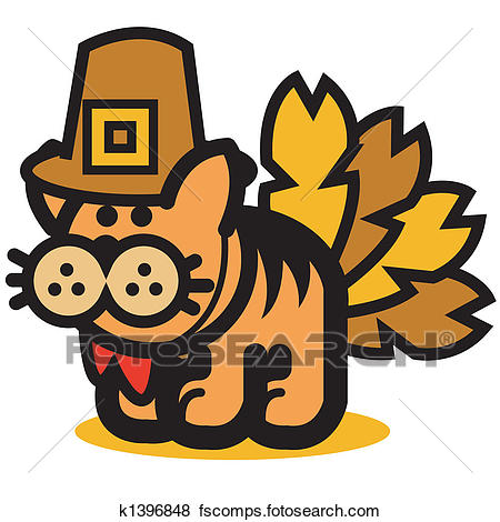 450x470 Clip Art Of Funny Thanksgiving Turkey Cat K1396848