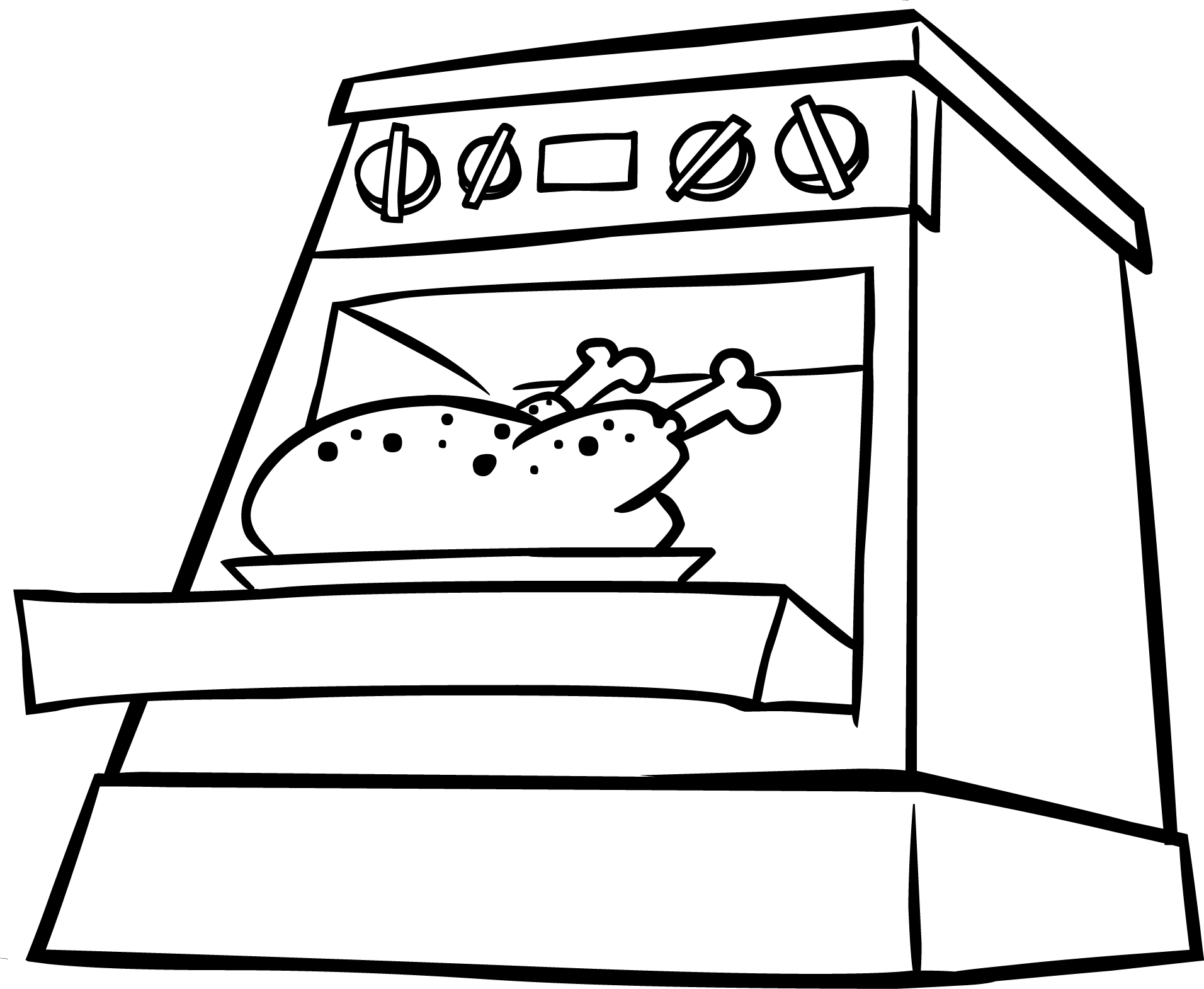 1912x1570 Oven Black And White Clipart
