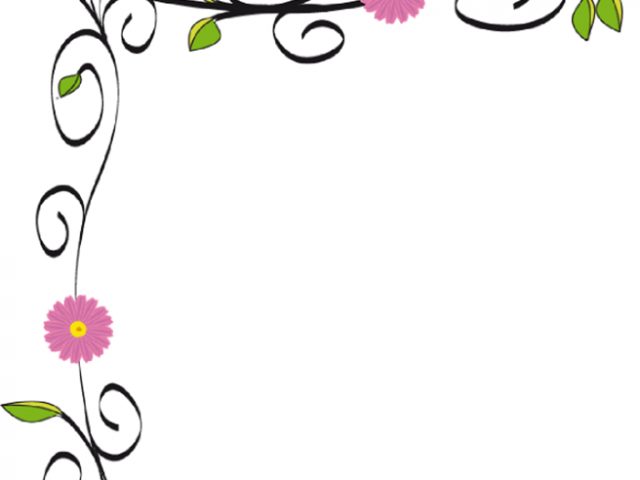 640x480 Flower Border Free Clip Art Image