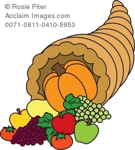 270x300 Royalty Free Clipart Illustration Of A Thanksgiving Cornucopia