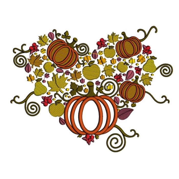 700x700 Thanksgiving Cornucopia Applique Machine Embroidery Design