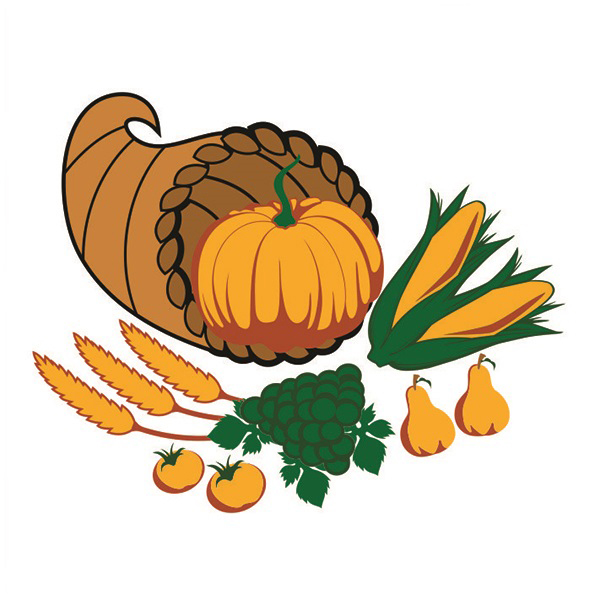 600x600 Thanksgiving Day Harvest Cornucopia Cuttable Design