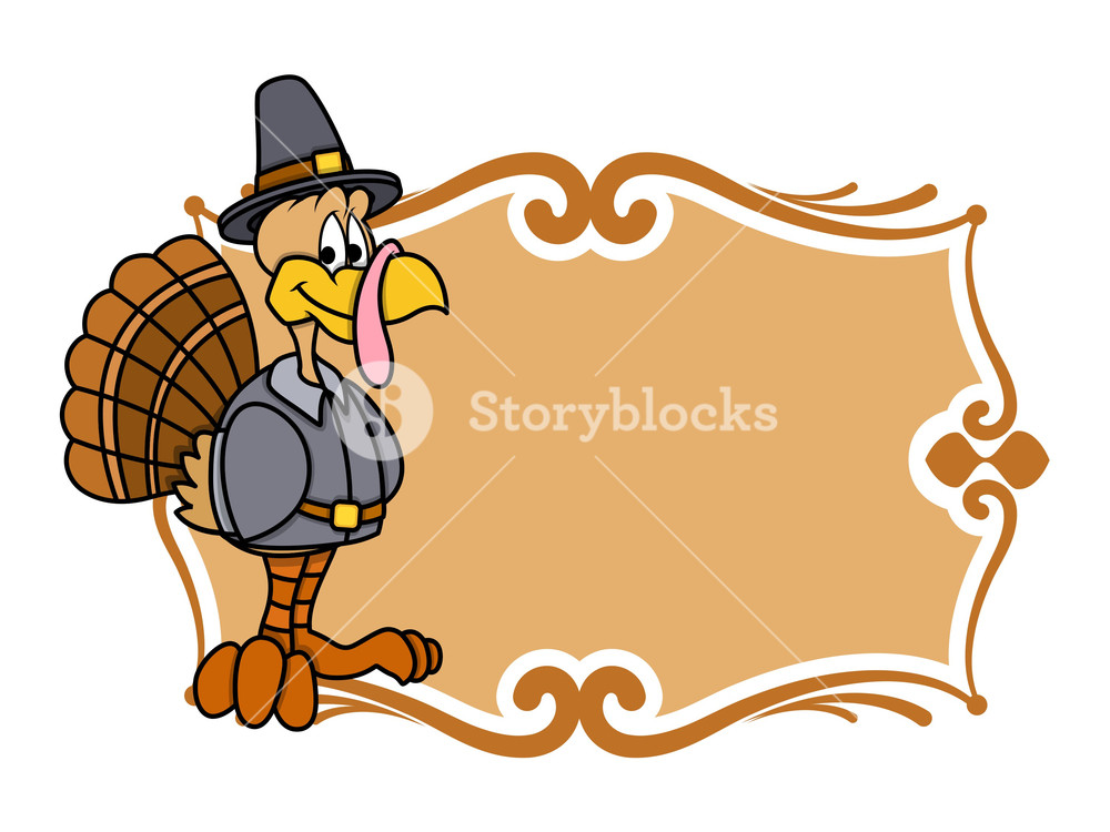 1000x750 Thanksgiving Day Turkey Banner Royalty Free Stock Image