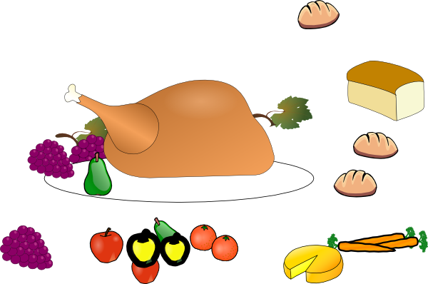 600x398 Turkey Dinner Clip Art