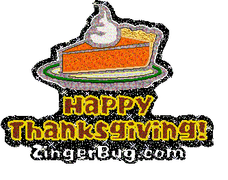 333x264 Pumpkin Pie Happy Thanksgiving Glitter Graphic, Greeting, Comment