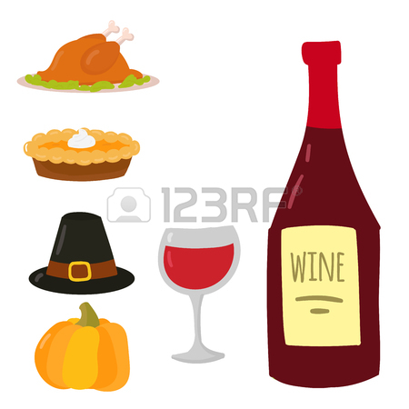 450x450 Happy Thanksgiving Day Symbols Design Holiday Objects Fresh Food