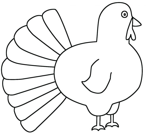 618x567 Happy Thanksgiving Turkey Black And White Panda Body Outline