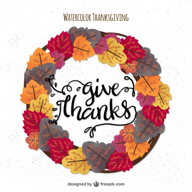 626x626 Wreath Of Leaves For Thanksgiving Vector Free Download