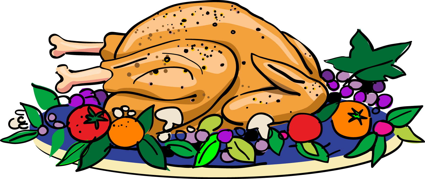1740x735 Thanksgiving Feast Clipart