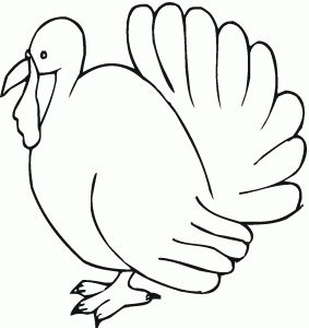 Thanksgiving Turkey Clipart Black And White
