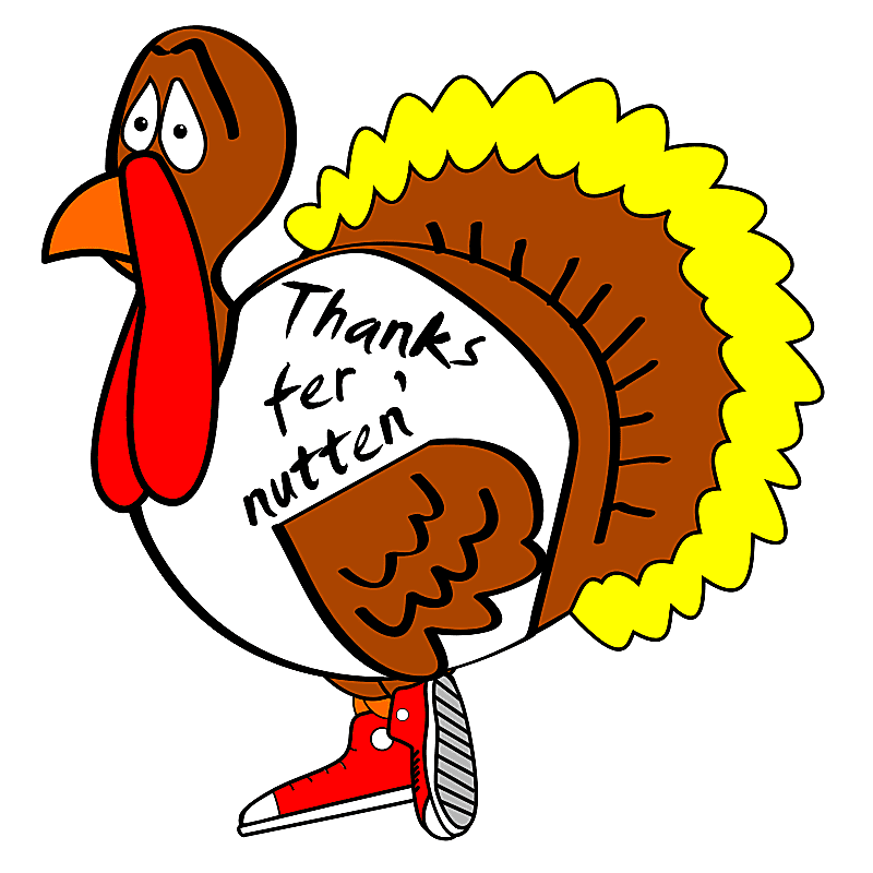 800x800 Happy Thanksgiving Turkey Clipart Black And White 3