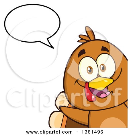 450x470 Clipart Of A Cartoon Cute Thanksgiving Turkey Bird Peeking Out