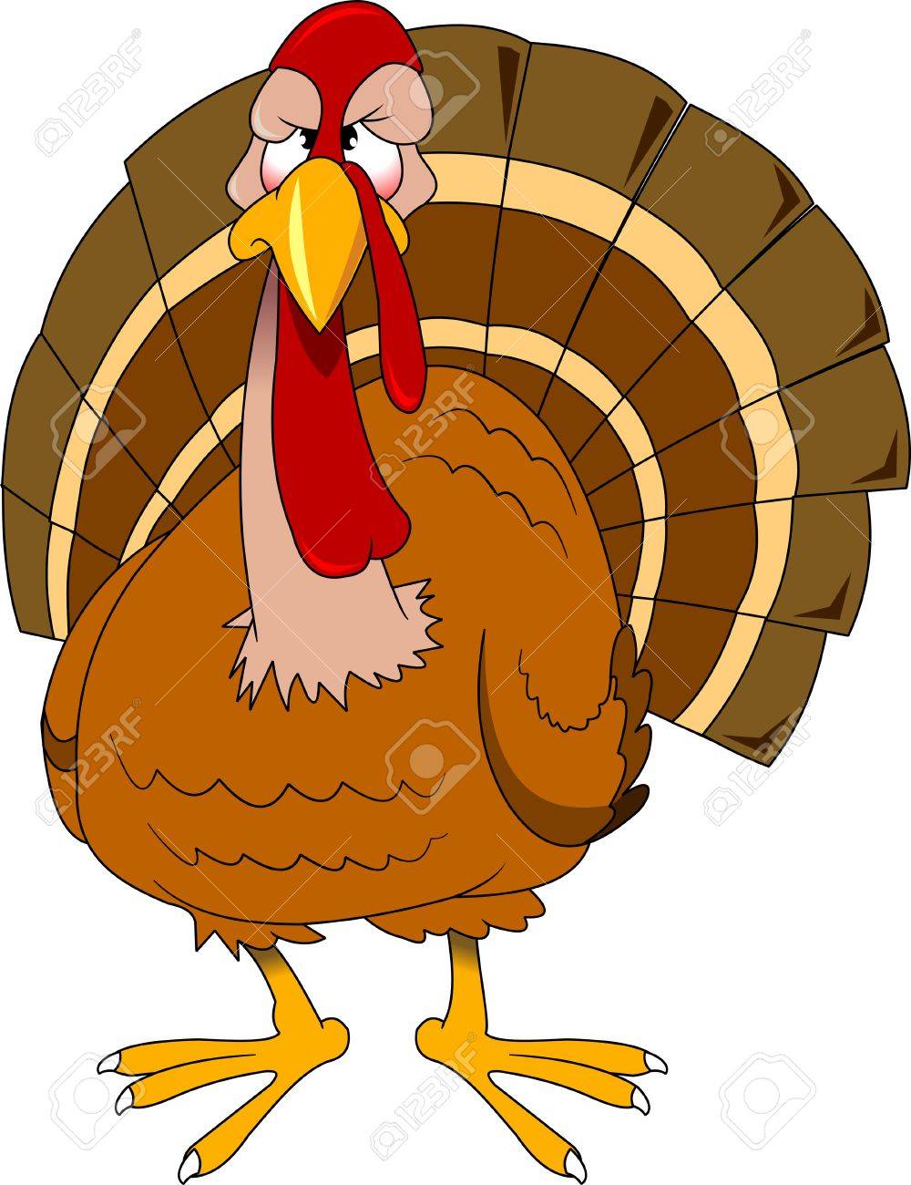 1000x1300 Cute Cartoon Thanksgiving Turkey. Vector And Illustration Royalty