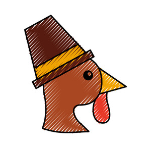 300x293 Thanksgiving Turkey On Rocket Vector Royalty Free Stock Image