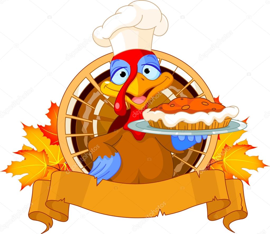 1024x885 Thanksgiving Turkey Serving Pumpkin Pie Stock Vector