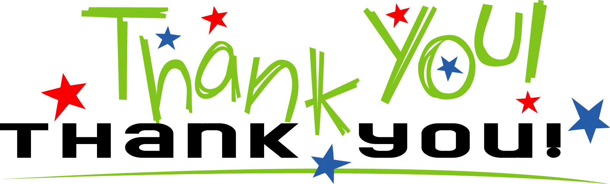 2044x617 Thank You Color Clipart Collection