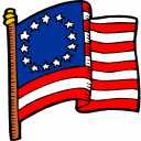 128x128 American Flag Clipart