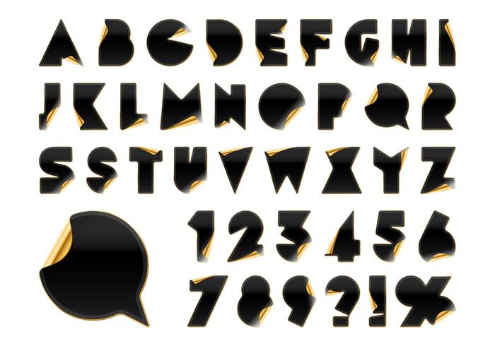 700x490 Gold Alphabet Free Vector Art