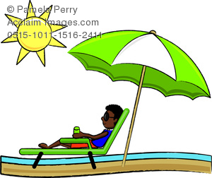 300x252 Art Image Of A Young Ethnic Man In A Loung Chair On The Beach