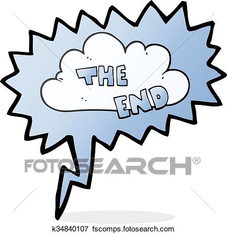450x464 Clip Art Of Speech Bubble Cartoon The End Symbol K34840107