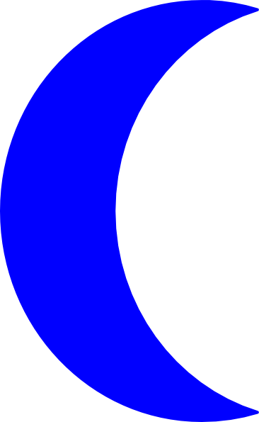 366x595 Royal Blue Moon Clip Art