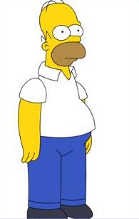 195x307 Free Homer Simpson Clipart