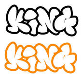 170x160 Clip Art Of The Word King In Graffiti Style K3750572