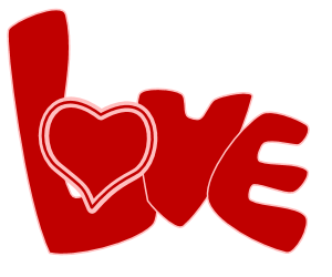 300x250 The Word Love Clipart