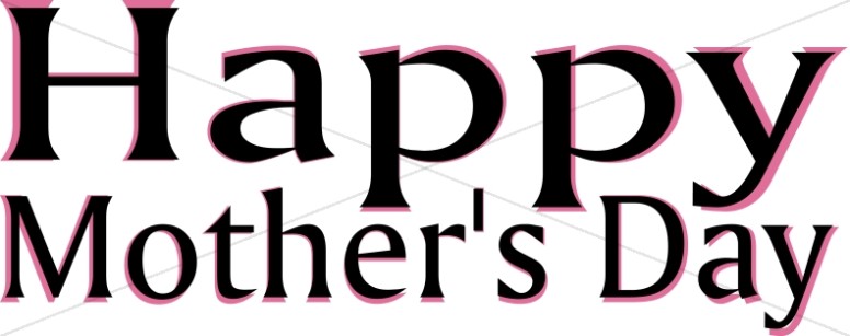 776x307 Happy Mothers Day With Red Effect Mothers Day Word Art