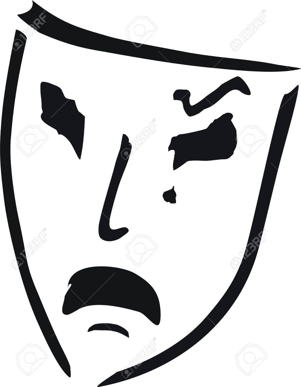 1009x1300 Crying Theatre Mask Royalty Free Cliparts, Vectors, And Stock