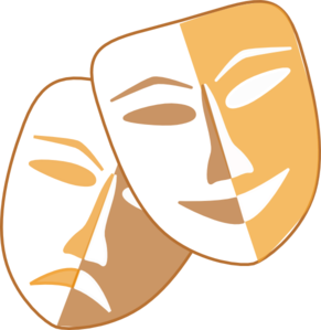 291x299 Theatre Masks Clip Art
