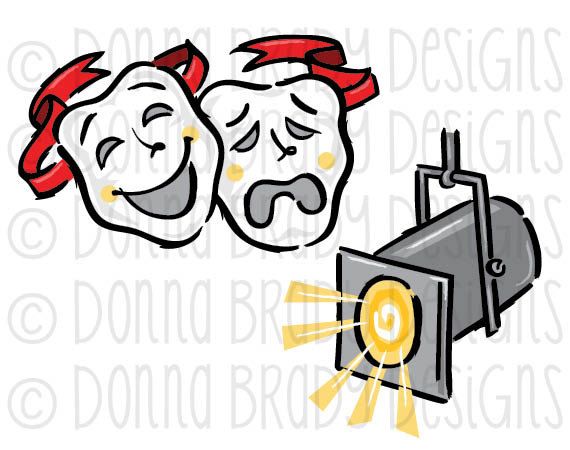 570x450 Broadway Clipart Comedy Tragedy Mask