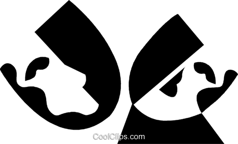 480x292 Comedydrama Masks Royalty Free Vector Clip Art Illustration