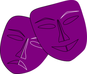 298x255 Purple Theatre Masks Jgh Clip Art