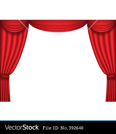 380x440 Red Stage Curtain Clipart